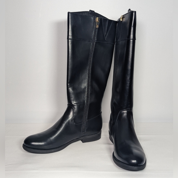 NEW Tommy Hilfiger Womens SHYENNE Equestrian Boot black sz 10 - Picture 1 of 5
